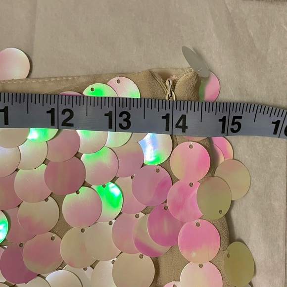 Sequin Mini Skirt with Zipper fully lined, New with Tag. Small - Picture 10 of 10